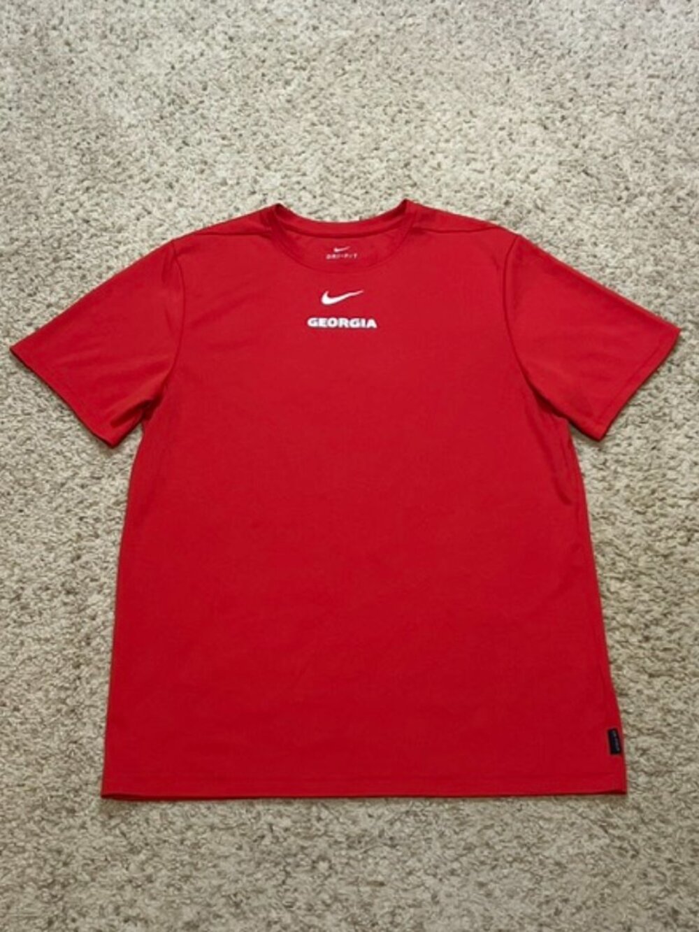 Georgia Bulldogs Nike Dri Fit On Field Sideline Tee Shirt Size Large L EUC Dawgs